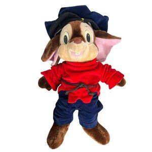Vintage Fievel Mousekewitz Plush Stuffed Animal Red Blue Outfit 22 in 1986